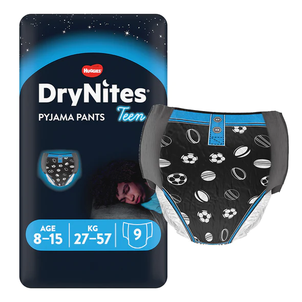 Huggies DryNites Pyjama Pants Boy 8-15years 9 pack