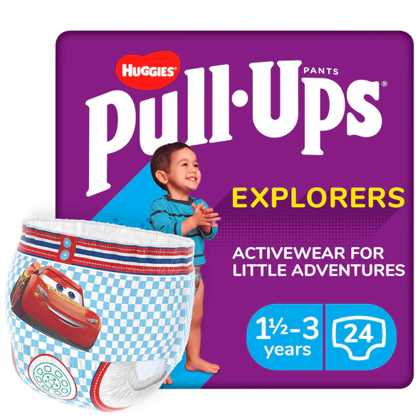 Huggies Pull-Ups Explorers Boys 1.5-3years x24 Nappy Pants