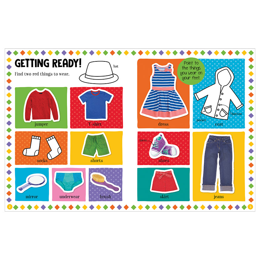 100 Words My Busy Day Sticker Activity Book - Image 3