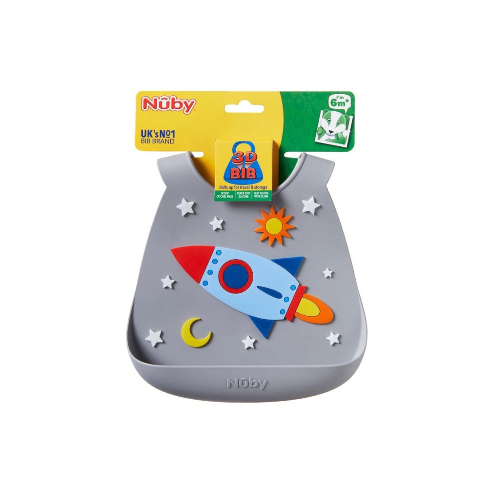 Nuby Silicone 3D Bib - Image 5