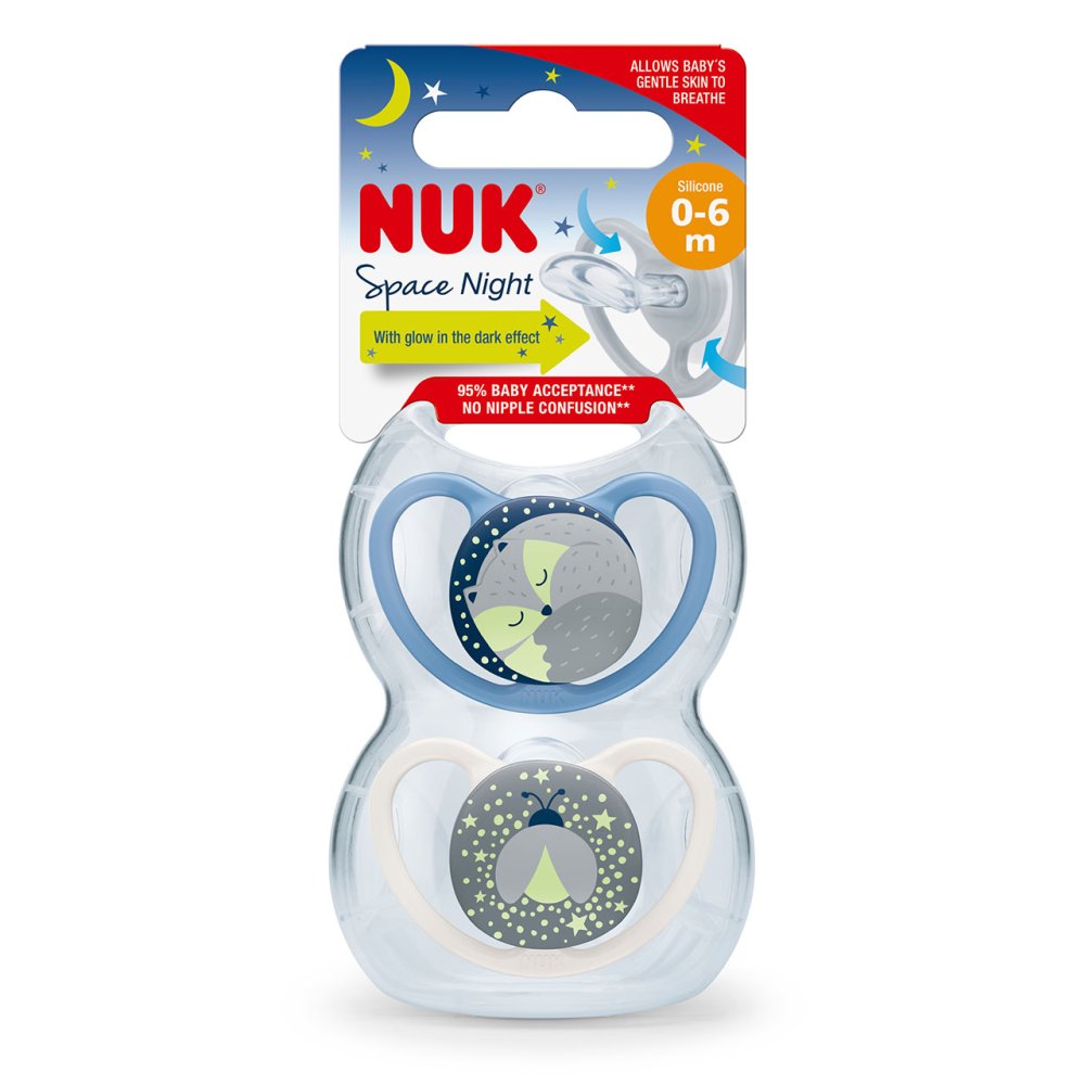 NUK Space Night Soother, size 1 (0-6m) - Image 3