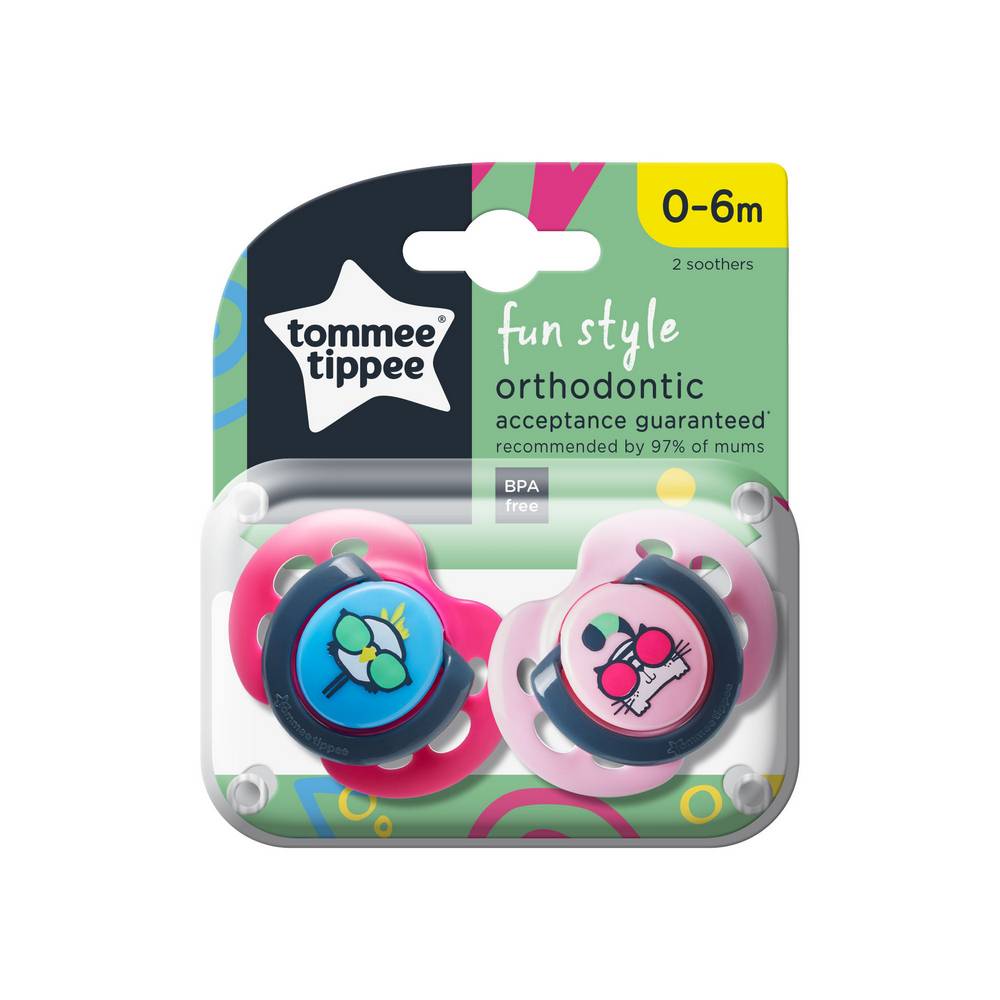Tommee Tippee Fun Style Soothers 0-6m - Image 3