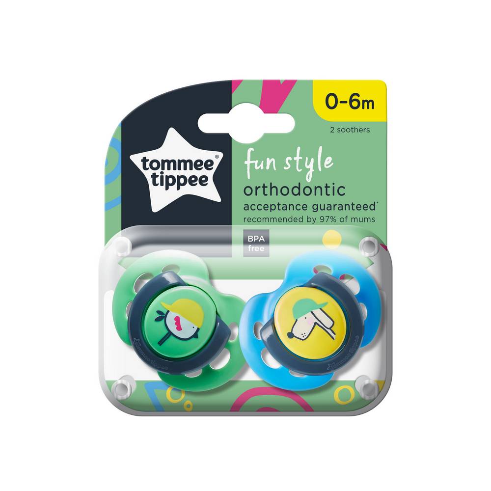 Tommee Tippee Fun Style Soothers 0-6m - Image 4