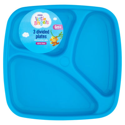 ASDA Little Angels Divided Plates 6m+