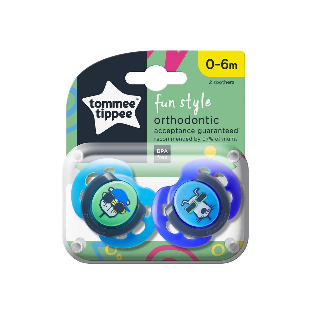 Tommee Tippee Fun Style Soothers 0-6m