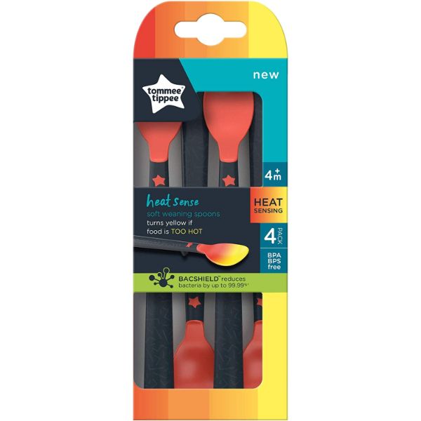 Tommee Tippee Heat Sense Weaning Spoon 4pk