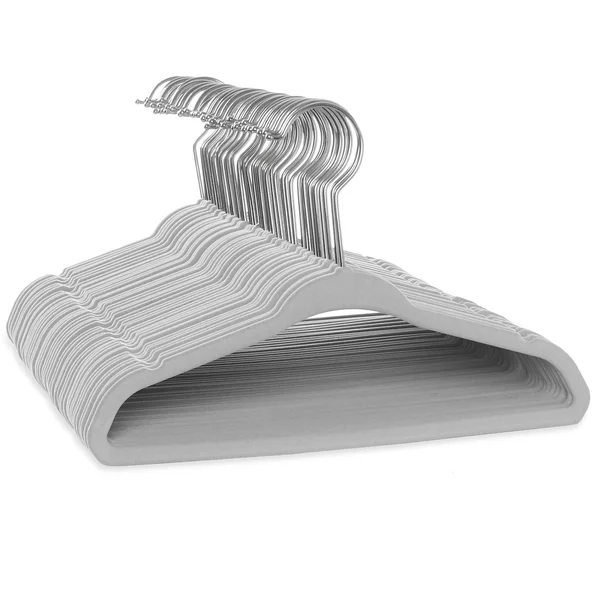 Concepts in Time 25 Pack Kids Baby Toddler Felt Velvet Clothes 12 Inch Hangers with Silver Hook