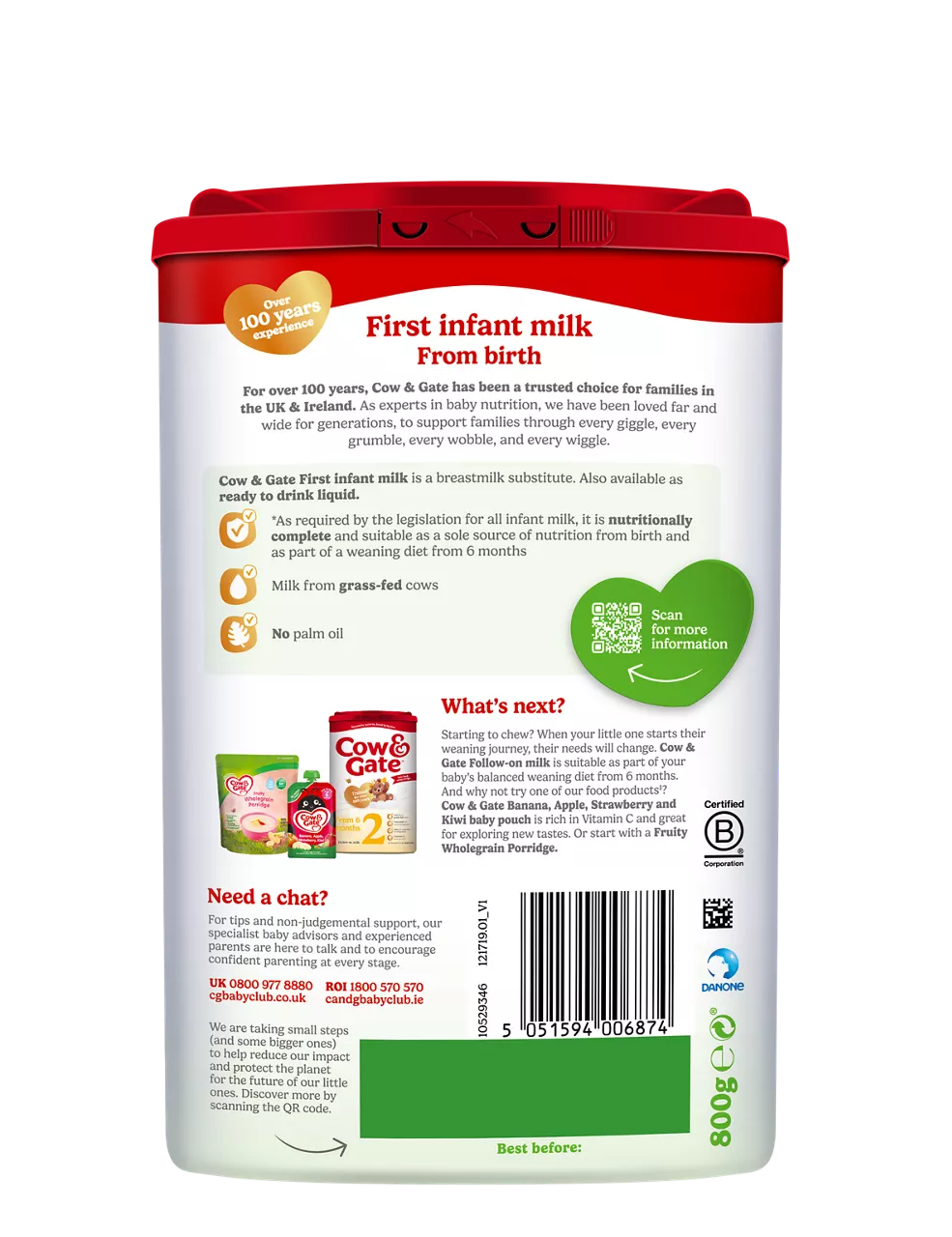 Cow & Gate First Infant Milk 800g - Image 4