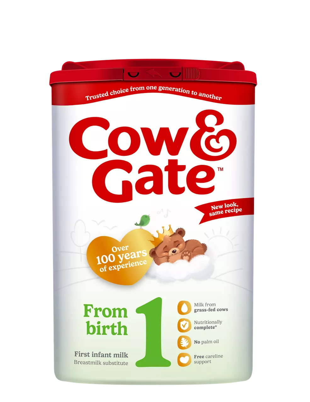 Cow & Gate 1 First Infant Baby Milk Formula Powder, From Birth, 800g