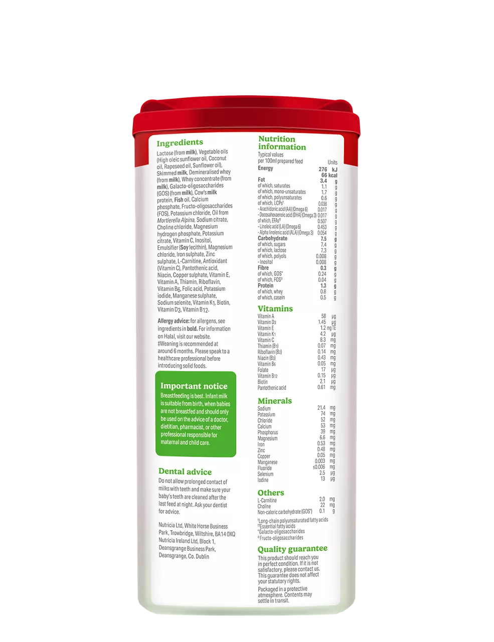 Cow & Gate First Infant Milk 800g - Image 3