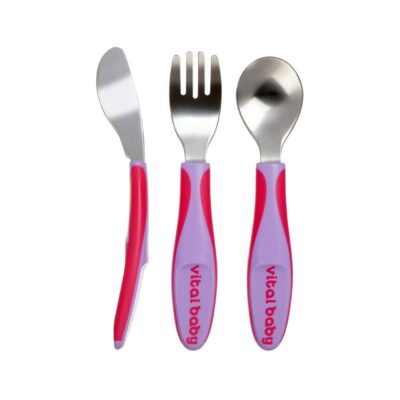 Vital Baby Big Kid Cutlery Pink Fizz