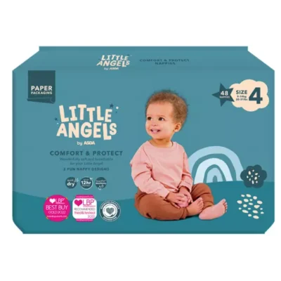 LITTLE ANGELS by ASDA Size 4 Comfort & Protect 48pk Nappies