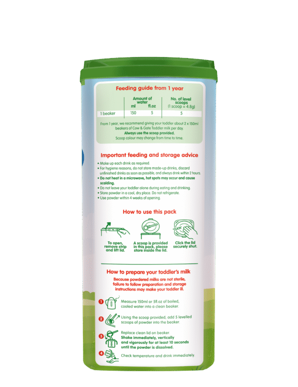 Cow & Gate Stage 3 Toddler Milk Powder 800g - Image 3
