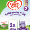 Cow & Gate Follow-on Milk Value Pack 2x600g