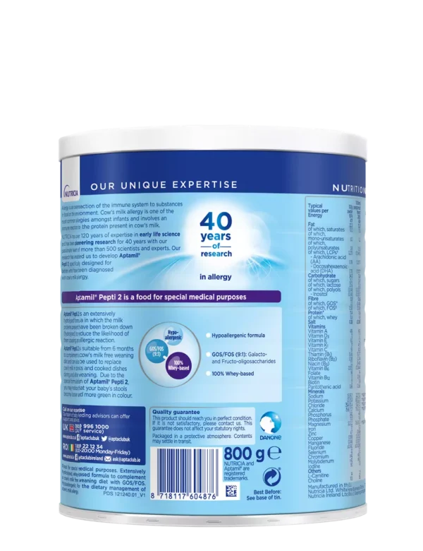 Aptamil Pepti 2 800g Tin Extensively Hydrolysed Formula - Image 3