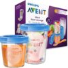 Philips Avent Baby Food Storage Cups (180/240ml) - Pack of 20