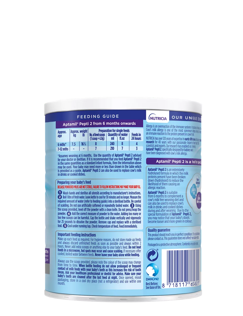 Aptamil® Pepti 2 400g Tin Extensively Hydrolysed Formula - Image 2