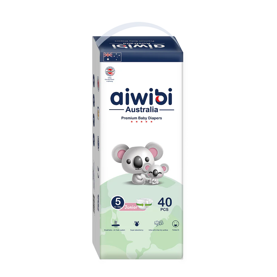 aiwibi Comfort Soft Baby Diapers Size 5 X Large (12-17kgs)