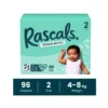 Rascals Premium Baby Tape Diapers Jumbo Box - Size 2, 4-8 kg, 96 Count