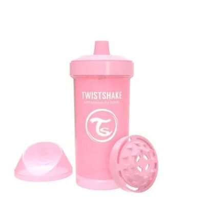Twistshake Kids Sipping Cup with Fruit Mixer 360ml Pastel Pink